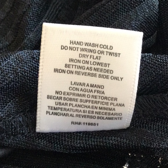 Petite, Swingy A line dress.  sleeveless Navy blue with metallic shimmer. - Picture 6 of 7